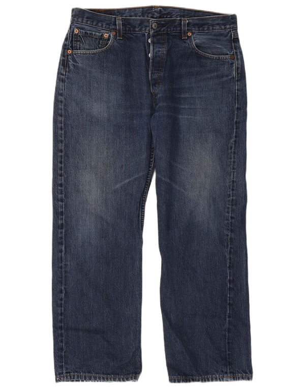 Calça jeans masculina Levi's 501 Straight W36 L28 azul algodão