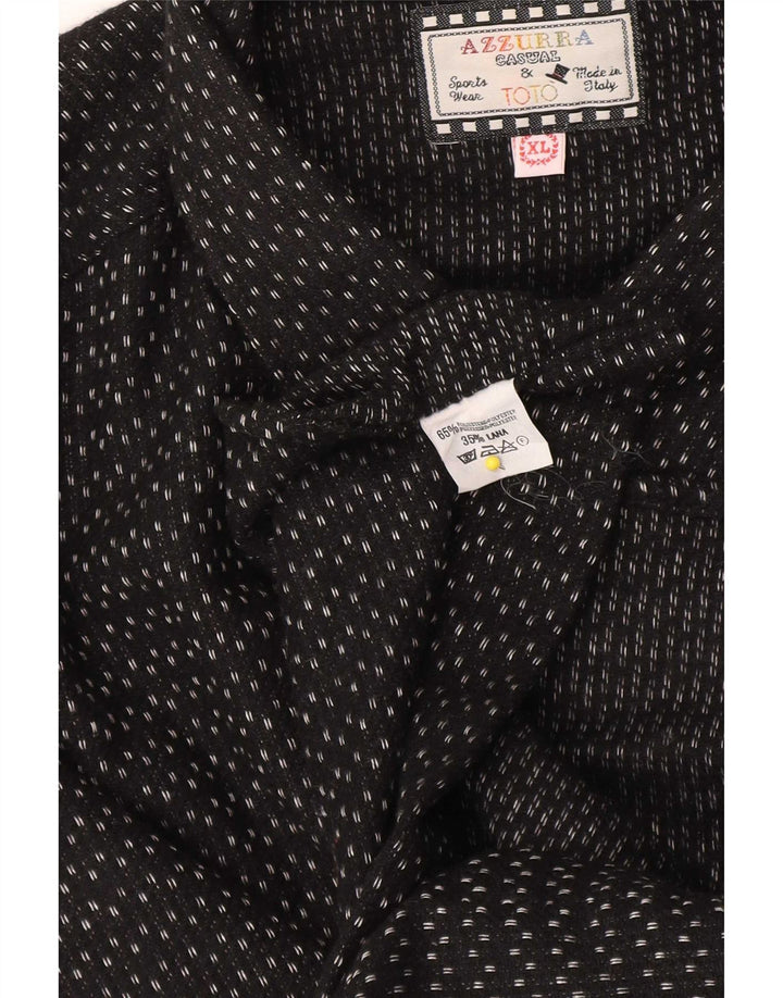Camisa masculina de flanela Azzurra XL poliéster manchado preto