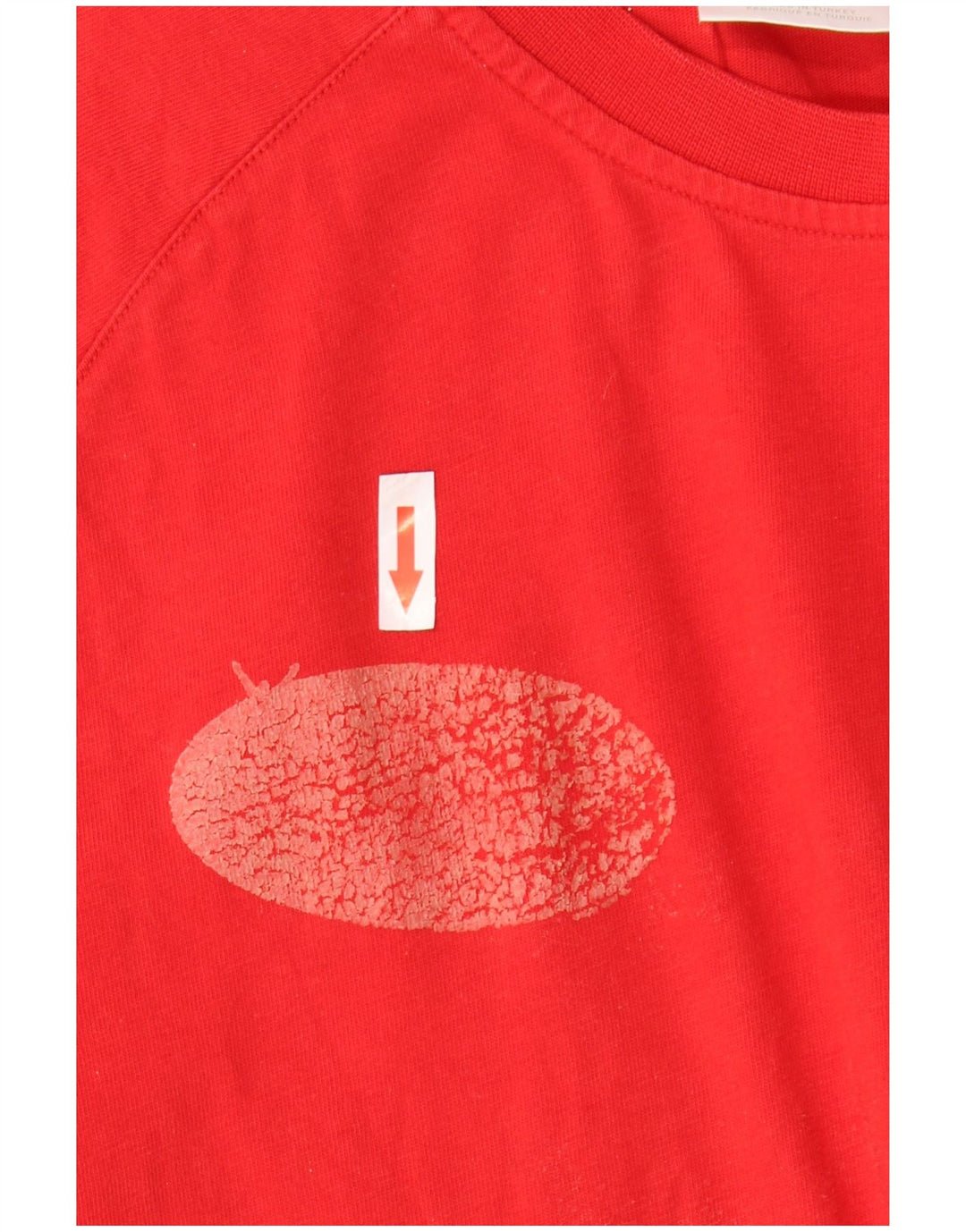 Adidas Mens T-Shirt Top Pequeno Algodão Vermelho
