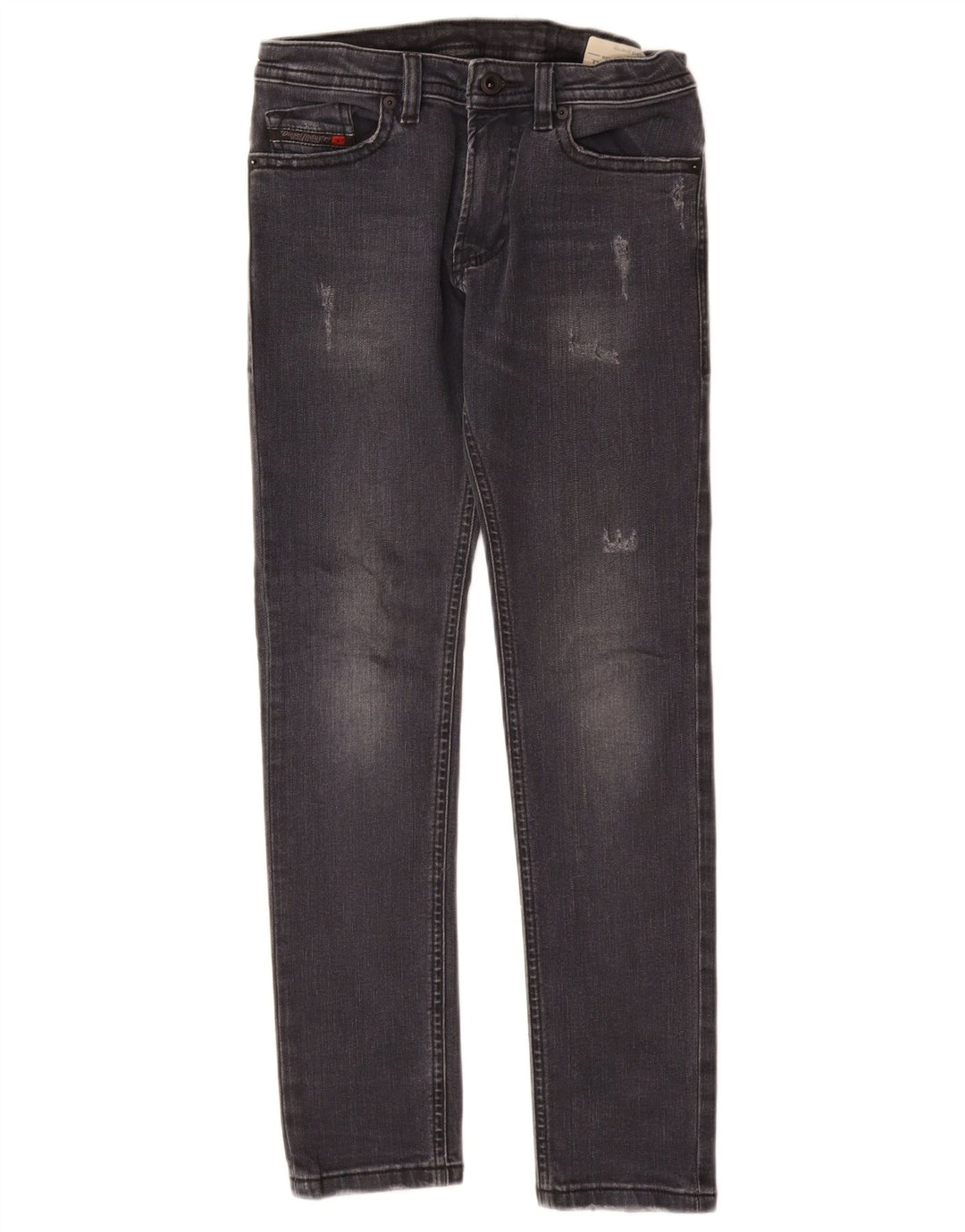 DIESEL Meninos Thommer Slim Skinny Jeans 11-12 Anos W26 L28 Algodão Cinza
