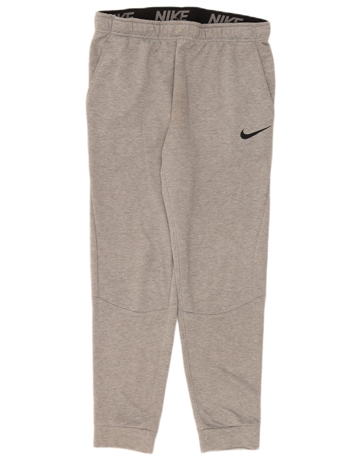 Calça de treino masculina NIKE Dri Fit joggers cinza médio poliéster