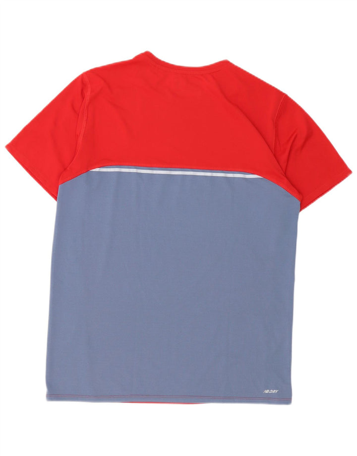 Camiseta masculina New Balance Top médio vermelho colorblock