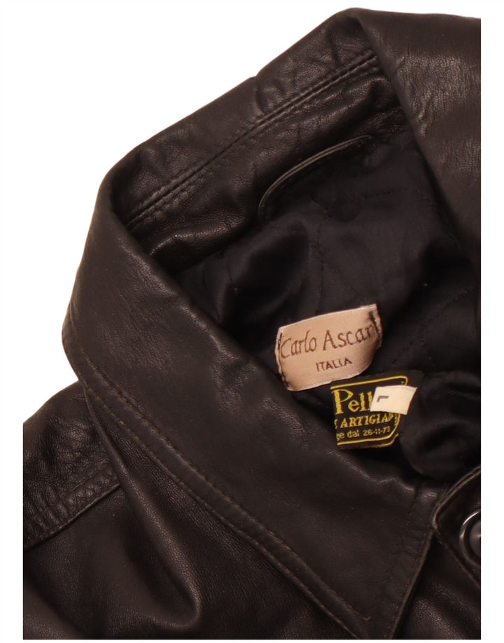 Jaqueta de couro masculina VINTAGE UK 40 grande couro preto