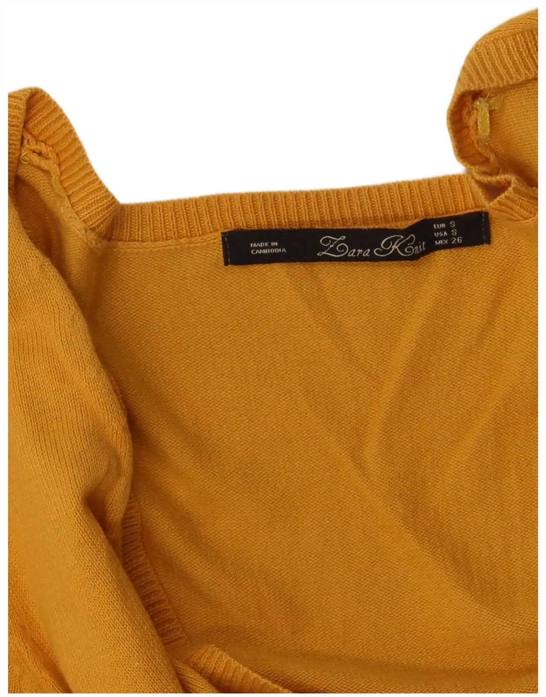 Suéter cardigã feminino Zara Reino Unido 10 pequeno amarelo