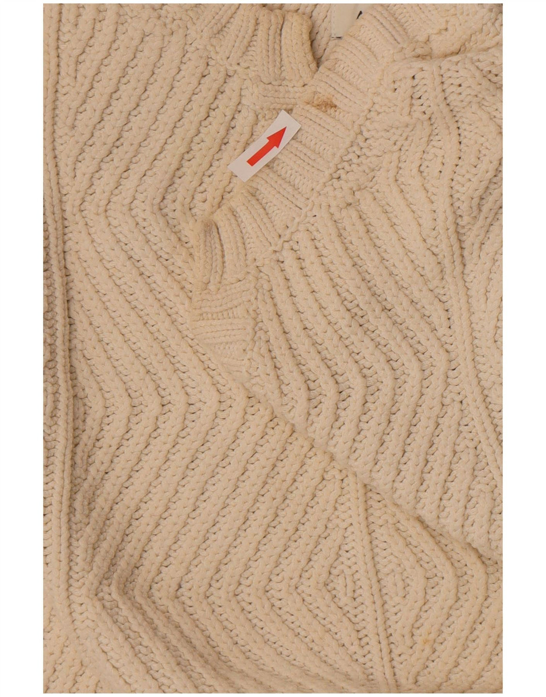 Suéter feminino Marks & Spencer com decote em V Reino Unido 10 pequeno off white