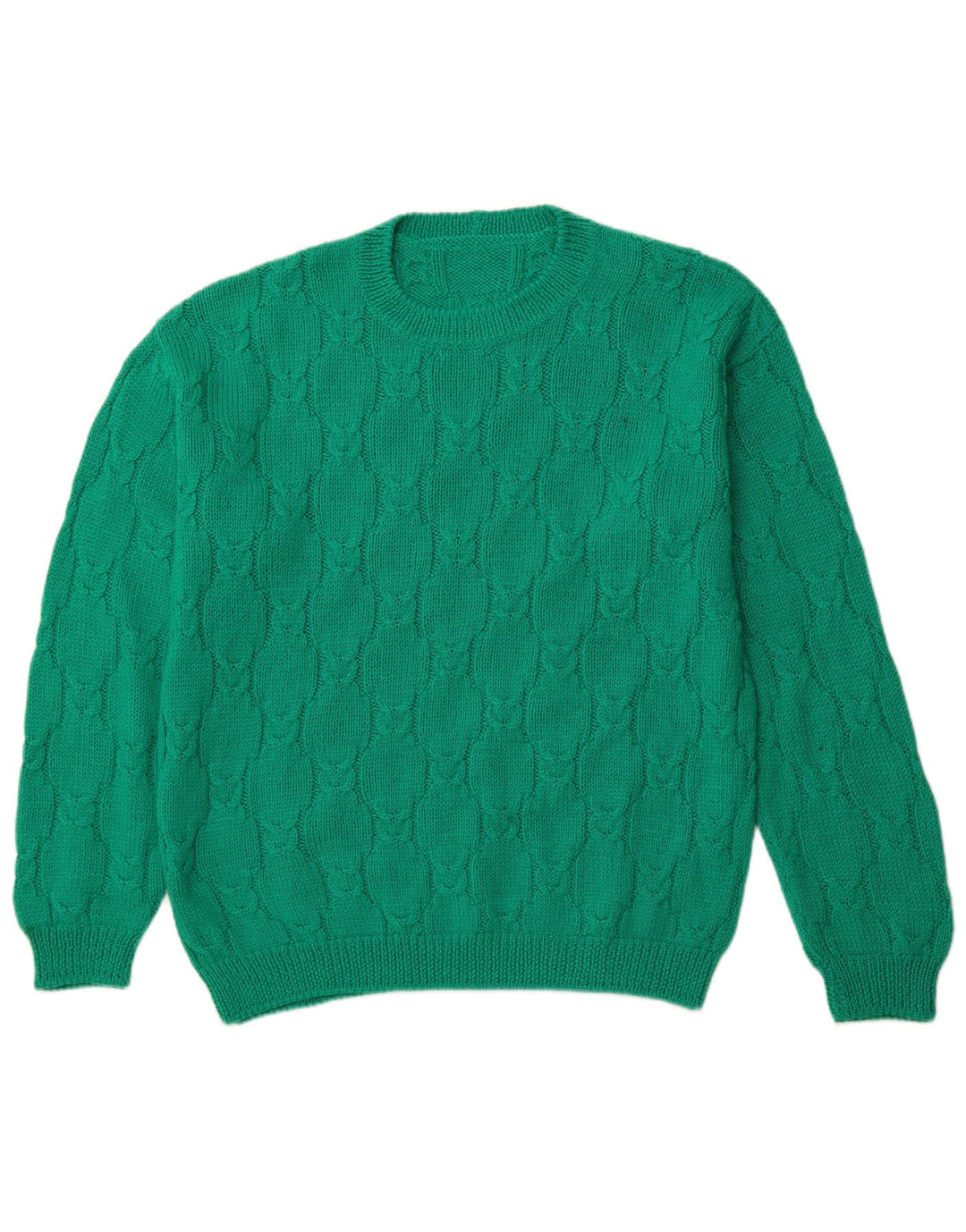 Suéter masculino VINTAGE com gola redonda XL verde