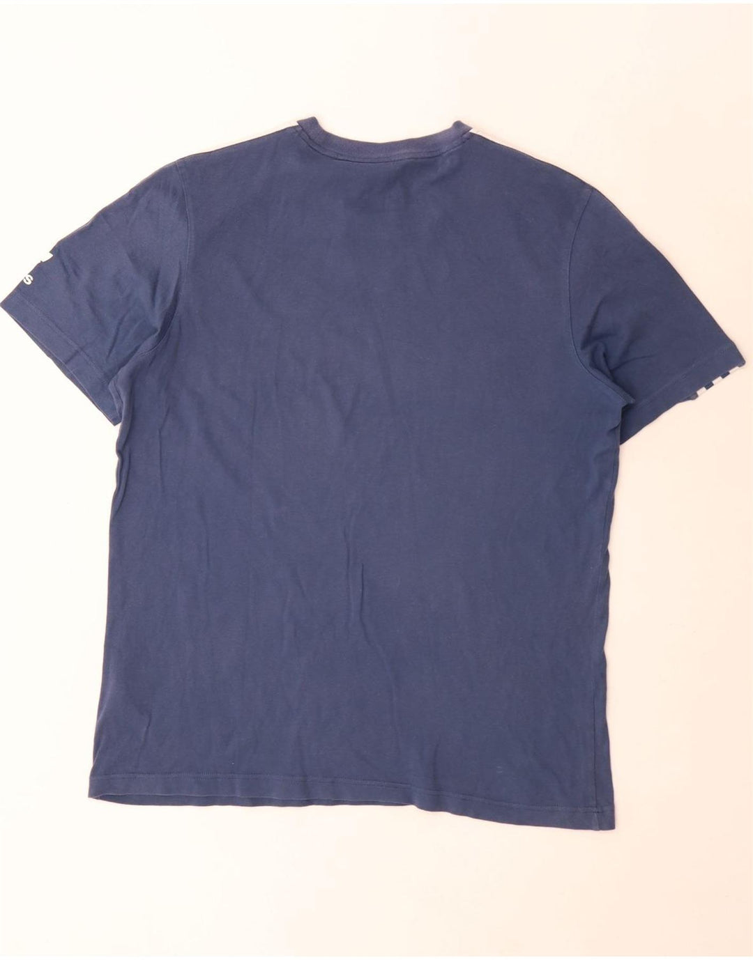 Adidas Mens Camiseta Top Médio Algodão Azul