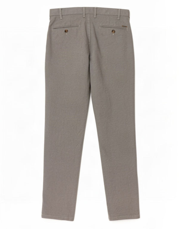 Calça feminina Zara Slim Suit EU 40 Médio W31 L30 Cinza Houndstooth Algodão