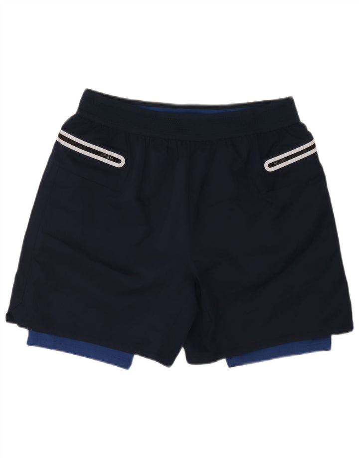 Shorts esportivos masculinos Marks & Spencer grandes poliéster azul marinho