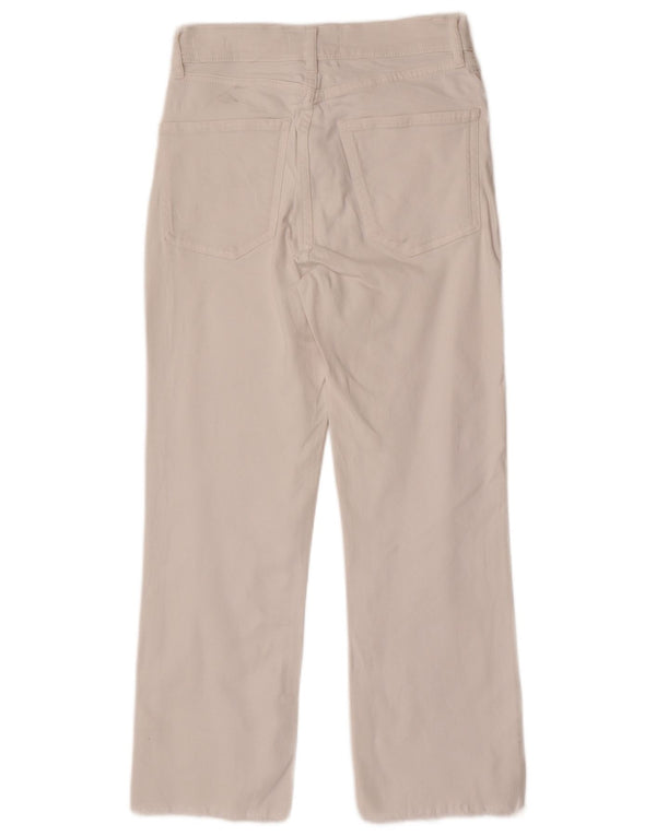 Zara Jeans feminino cintura alta reta EU 36 XS W26 L27 branco