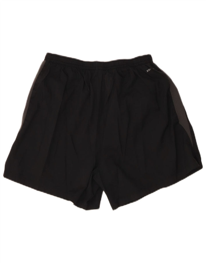 Shorts esportivos masculinos Nike Dri Fit médio preto colorblock