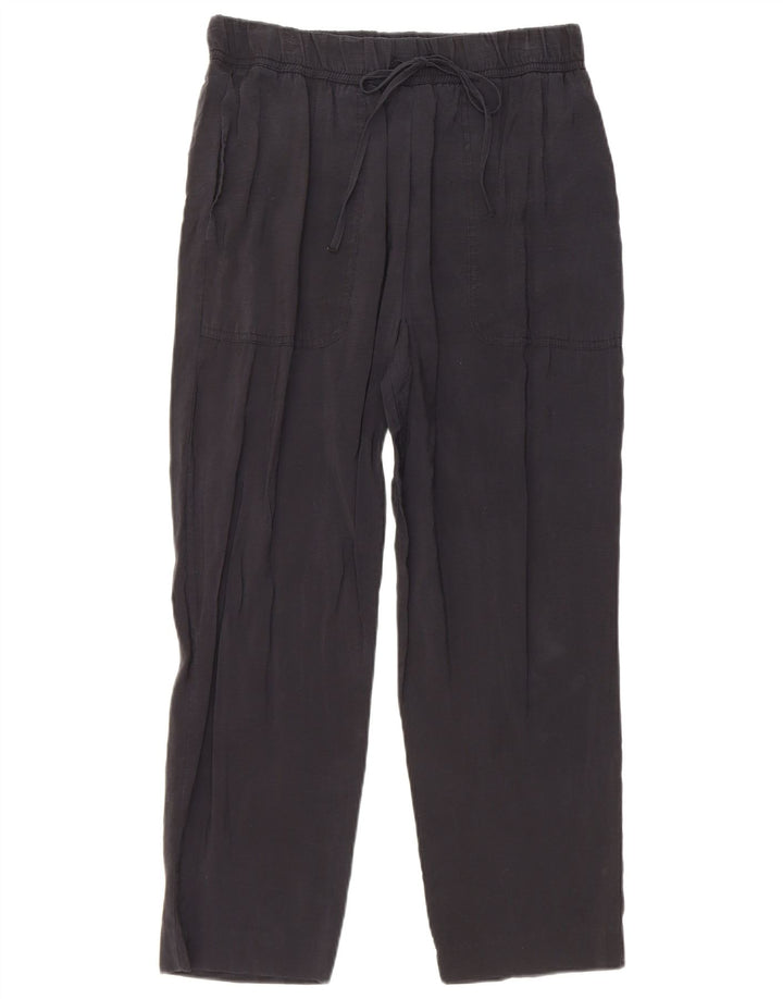Zara Calça feminina reta cortada média W28 L25 preta