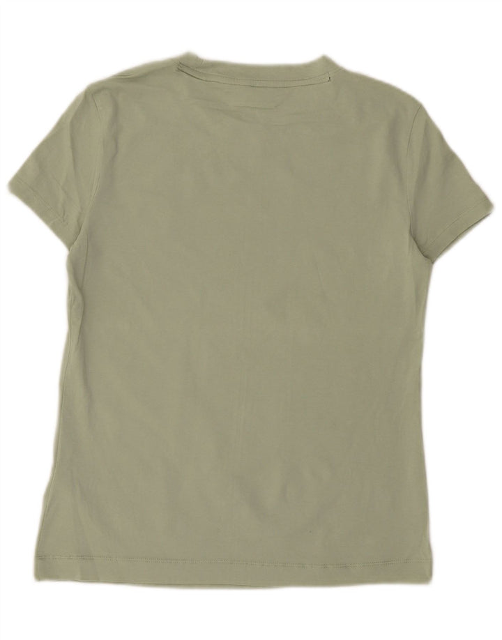 Camiseta feminina Guess UK 12 algodão verde médio