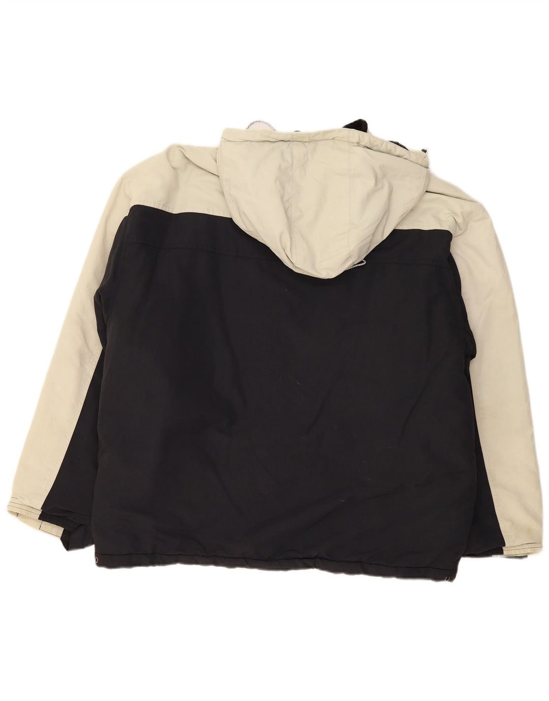 Jaqueta corta-vento masculina CHAMPION com capuz UK 40 grande bloco colorido preto