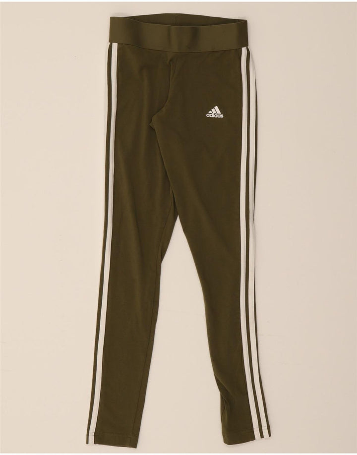 ADIDAS Womens Leggings UK 4/6 XS Green Cotton Vintage Adidas and Second-Hand Adidas from Messina Hembry 