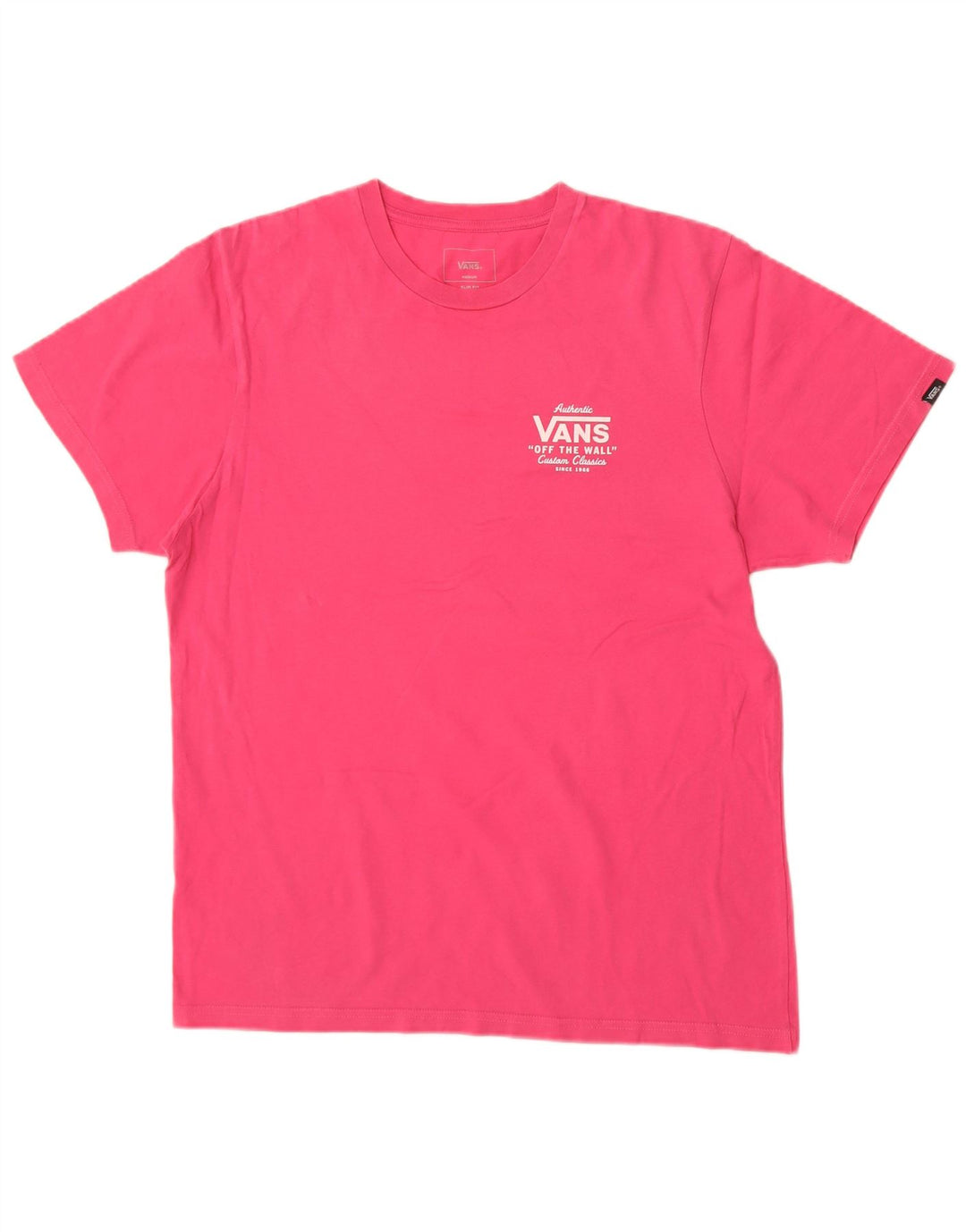 Camiseta masculina Vans Slim Fit Graphic Top Rosa Médio