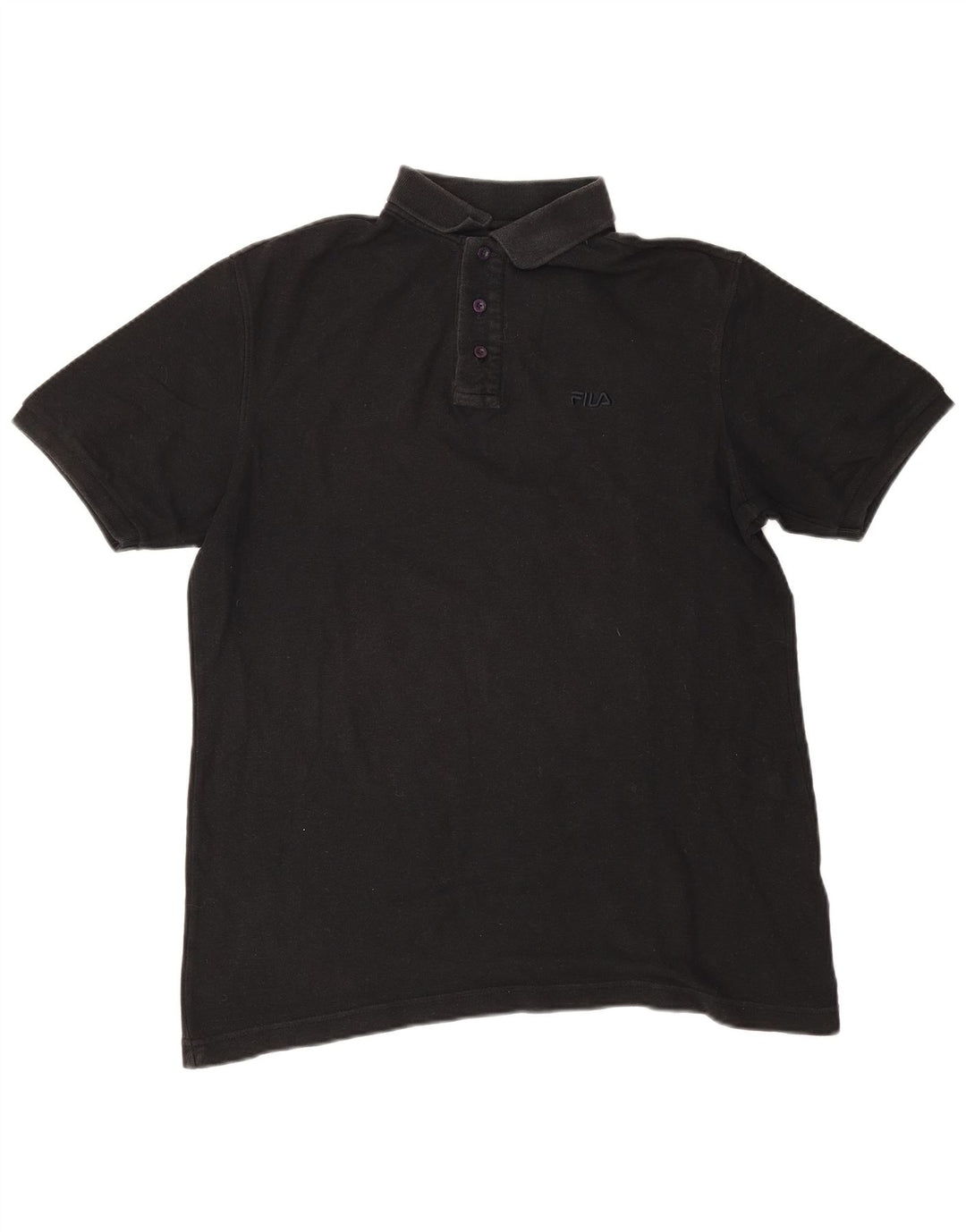 Camisa polo masculina Fila grande algodão preto