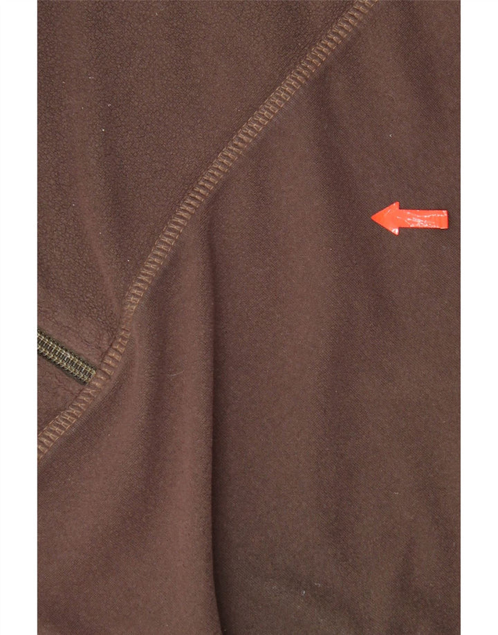 Suéter masculino de lã com zíper completo Jack Wolfskin grande marrom