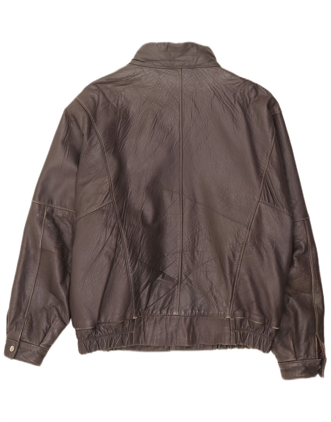 Jaqueta de couro masculina vintage Reino Unido 36 couro marrom pequeno