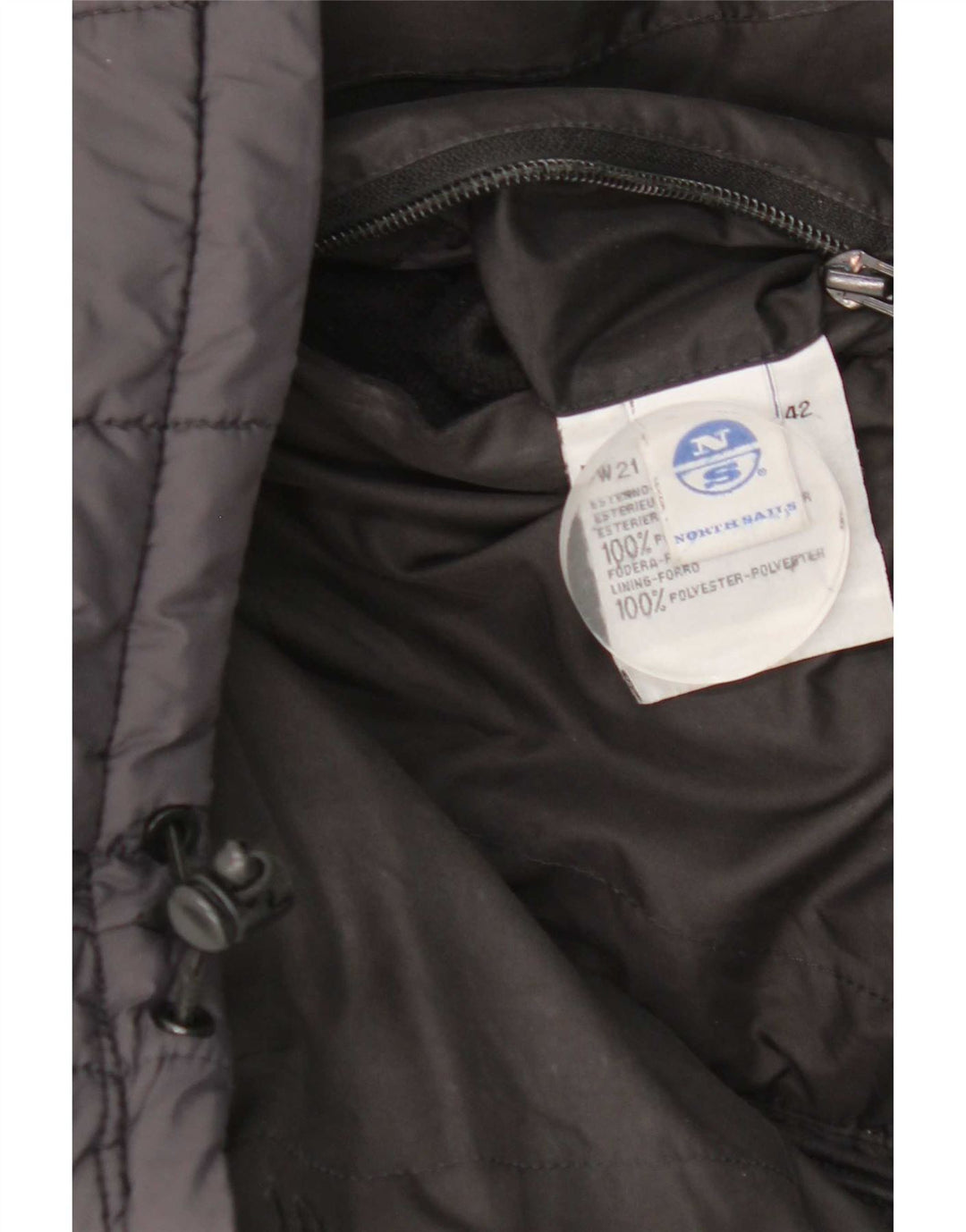Jaqueta masculina acolchoada reversível com capuz North Sails UK 36 pequena preta