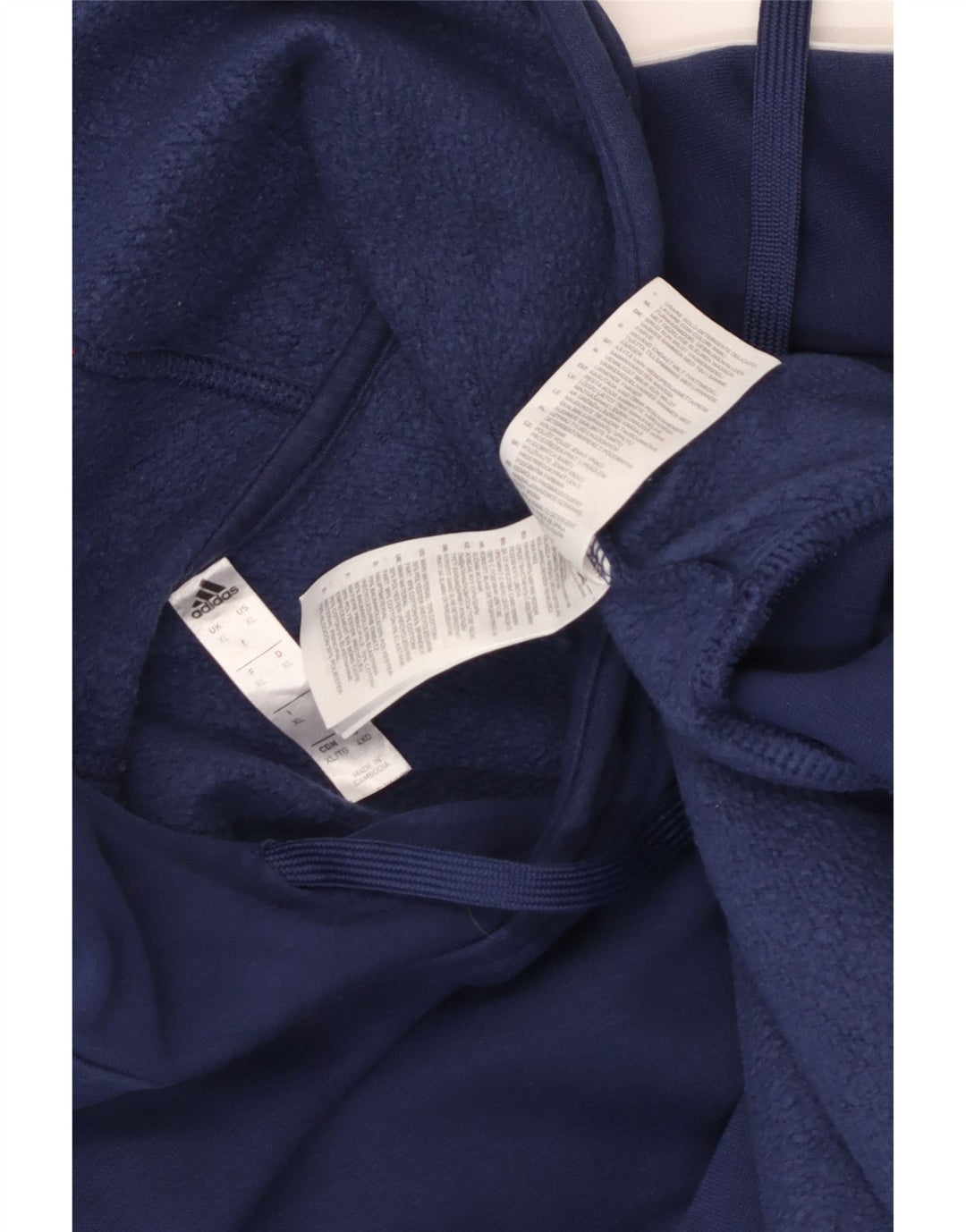 Adidas Mens Hoodie Jumper XL Azul Marinho Algodão