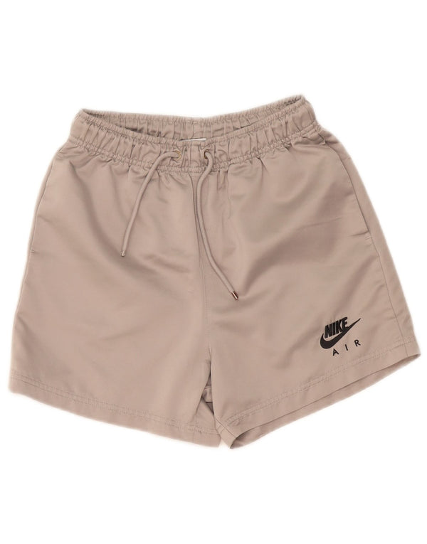 Shorts esportivos femininos Nike UK 8 pequenos cinza