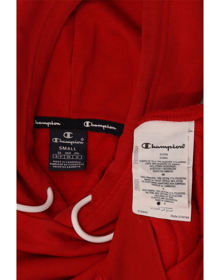 Jumper masculino com capuz Champion pequeno algodão vermelho