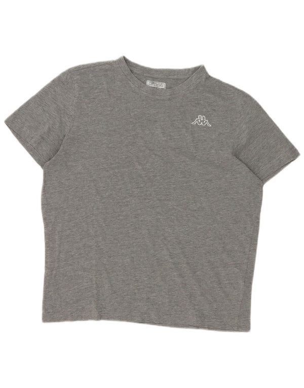 Camiseta masculina Kappa Top grande algodão cinza