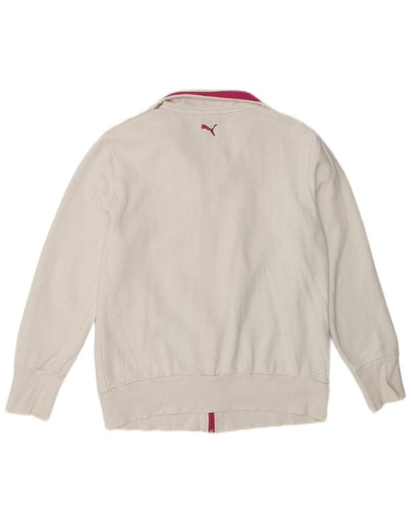 Jaqueta feminina Puma Graphic Tracksuit UK 14 grande bloco colorido branco