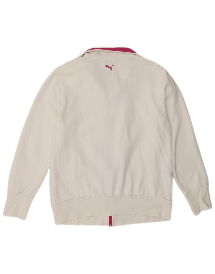 Jaqueta feminina Puma Graphic Tracksuit UK 14 grande bloco colorido branco