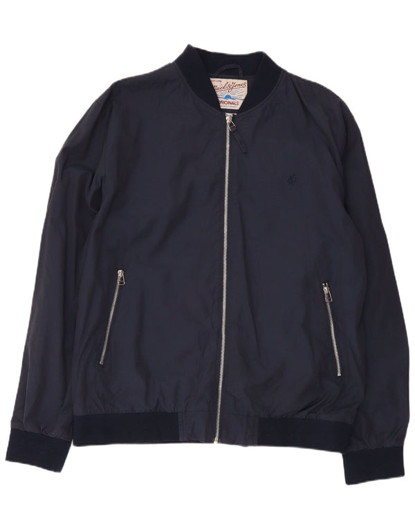 Jaqueta bomber masculina Jack & Jones Reino Unido 42 XL azul marinho