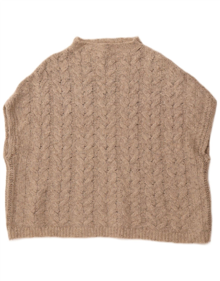 WHITE STUFF Regata feminina grande com gola de tartaruga Reino Unido 16 grande cinza