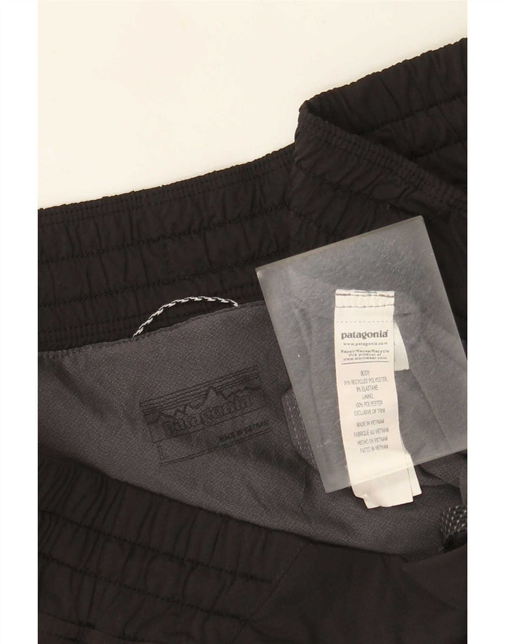 Shorts esportivos femininos Patagonia UK 16 grande poliéster preto