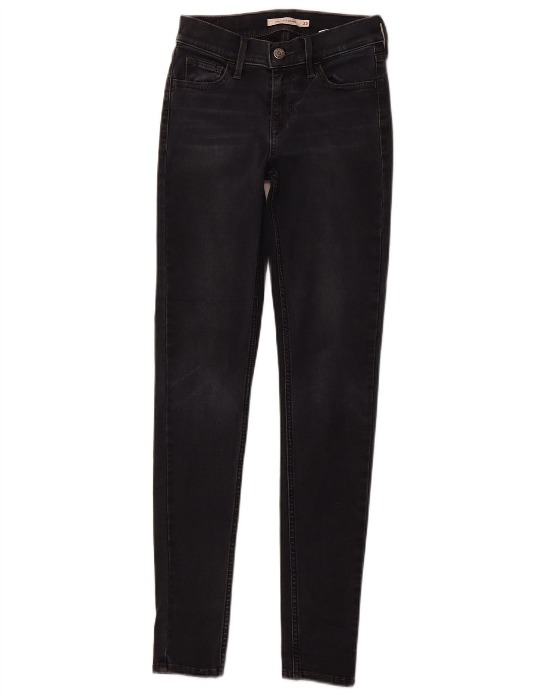 Calça jeans feminina LEVI'S 710 Super Skinny W25 L30 algodão preto