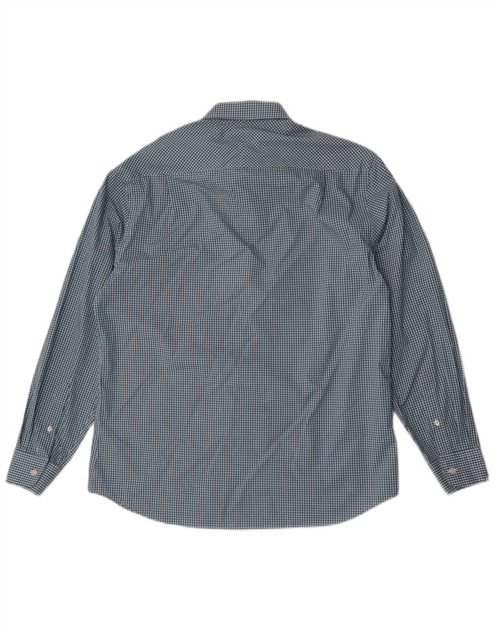 Camisa masculina Nautica tamanho 16 1/2 grande algodão guingão azul
