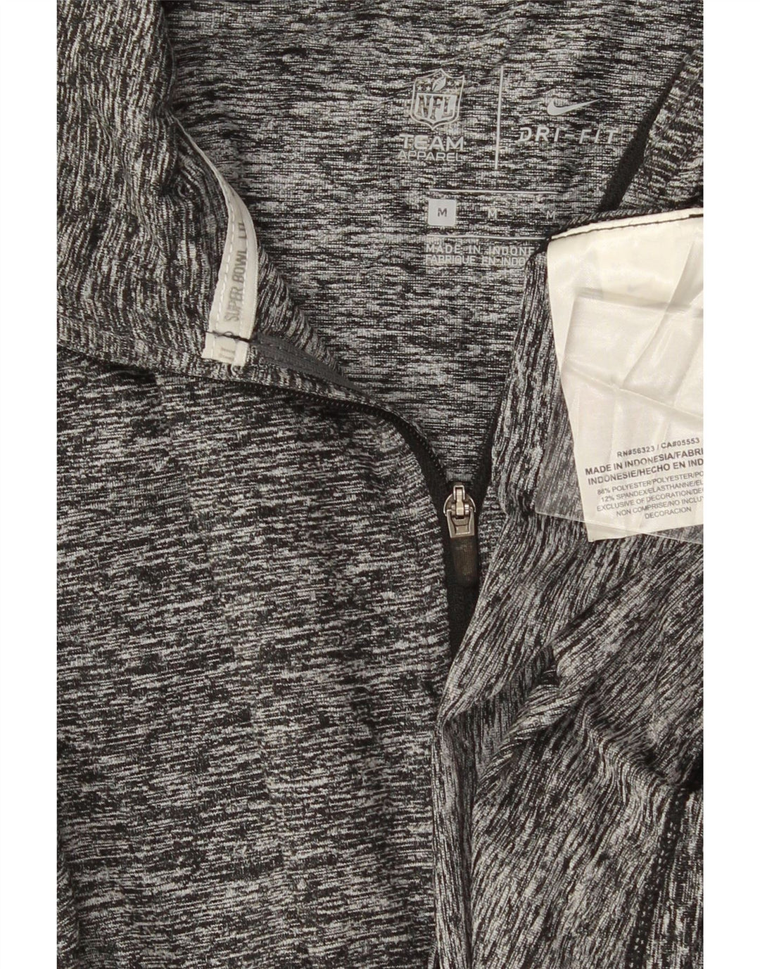 NIKE Mens Super Bowl Lii Graphic Pullover Treino Top Cinza Médio