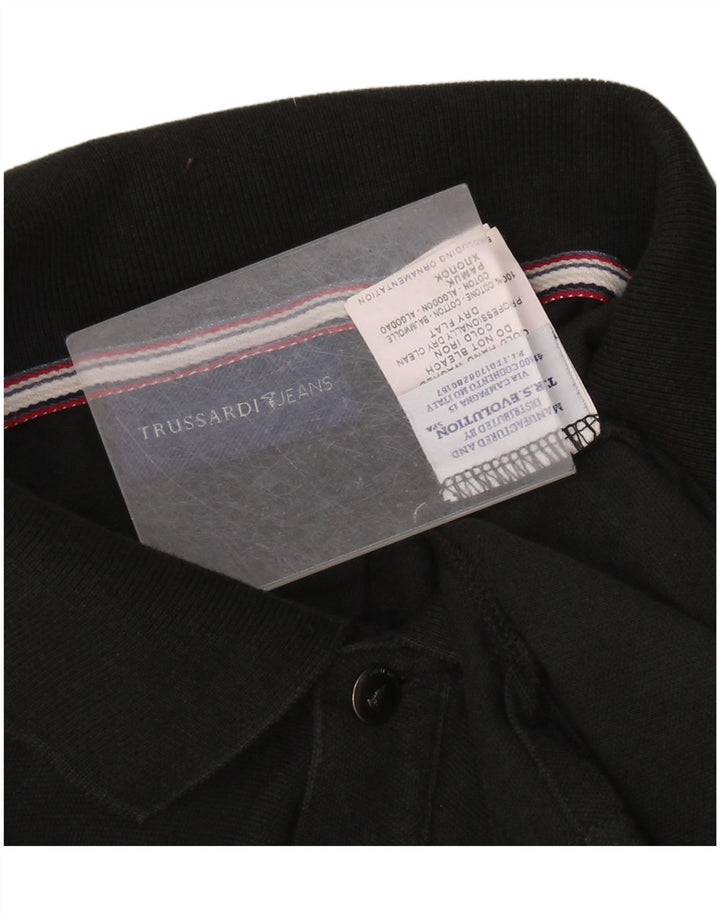 Camisa polo masculina TRUSSARDI JEANS 3XL algodão preto