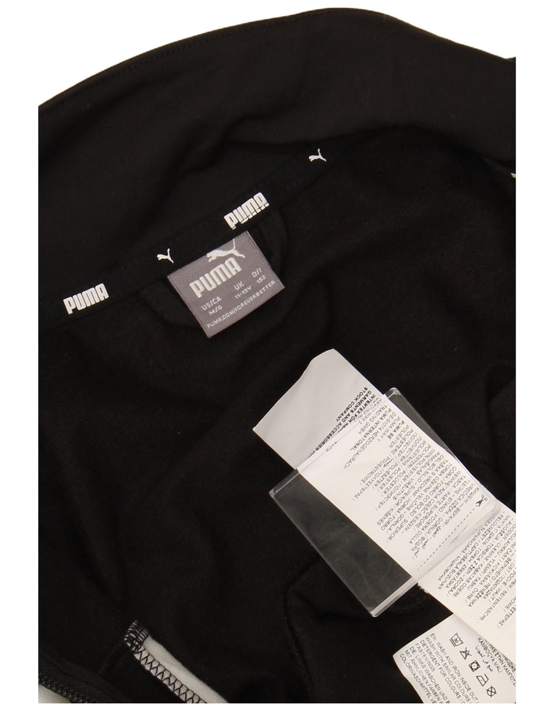 Jaqueta PUMA Meninos Treino Top 11-12 Anos Preto Colorblock Poliéster