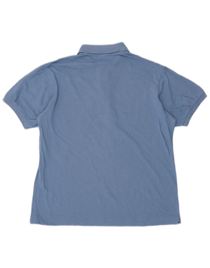 Camisa polo masculina Lacoste tamanho 5 grande algodão azul