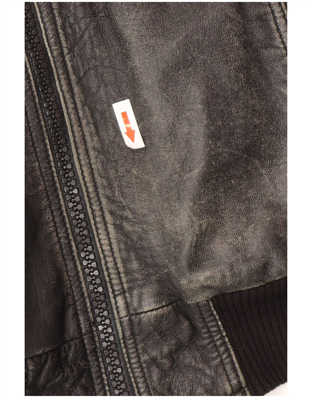 Jaqueta de couro masculina vintage UK 38 couro preto médio