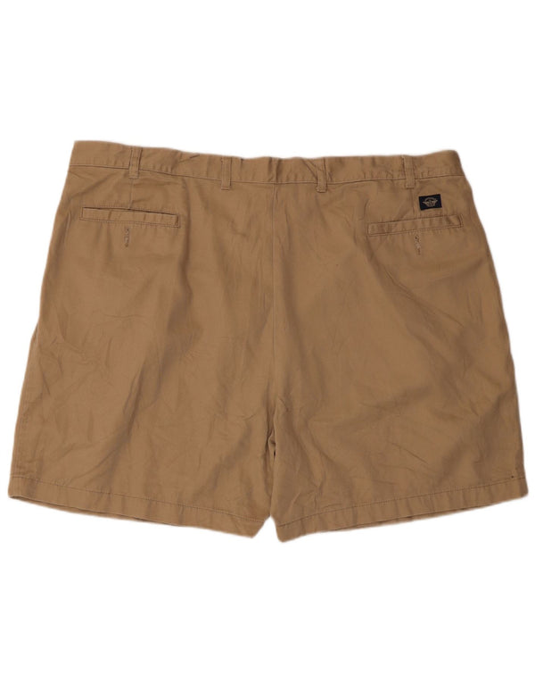 Dockers Mens Khakis Pegged Chino Shorts W44 2XL Algodão Bege