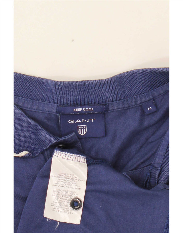 Camisa polo masculina Gant médio algodão listrado azul marinho