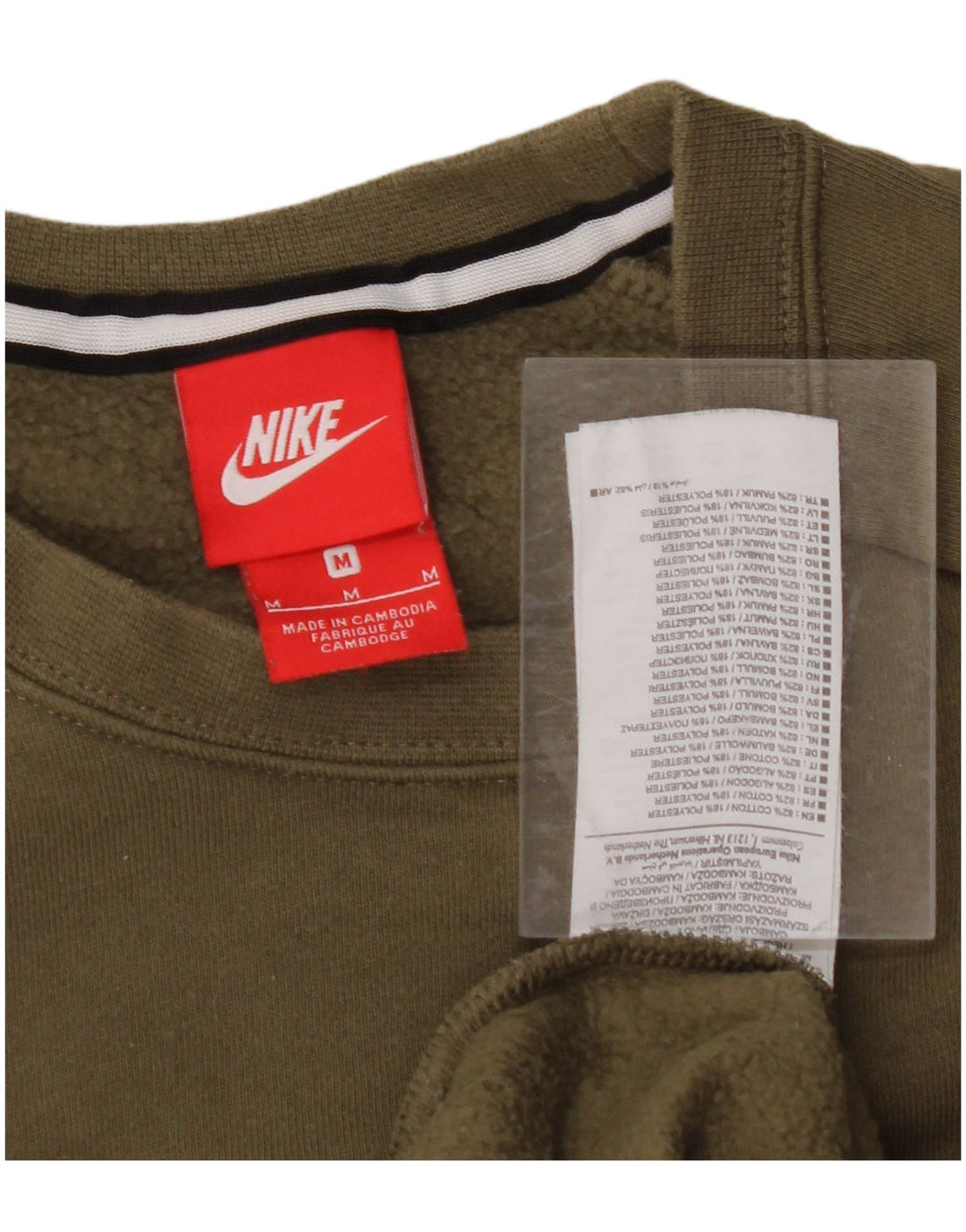 Moletom masculino NIKE Jumper médio cáqui algodão