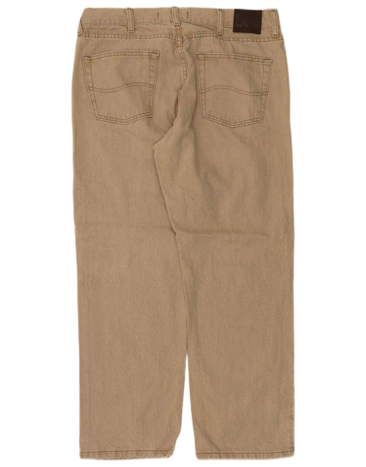 Calça jeans reta masculina LEE Regular Fit W36 L29 algodão bege