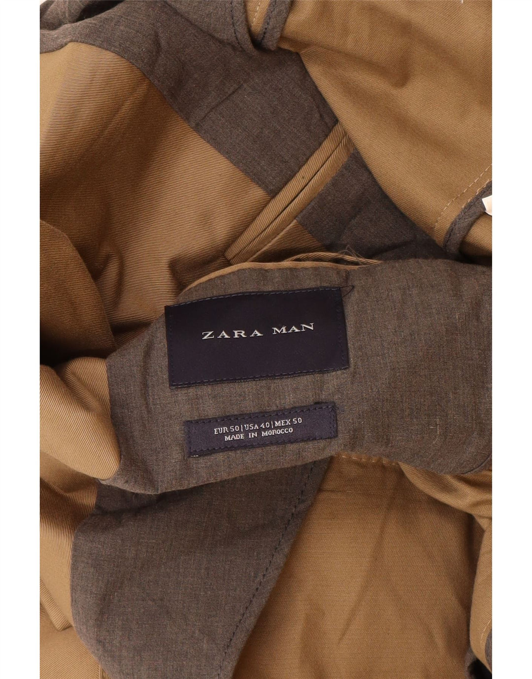 Jaqueta blazer masculina Zara com 2 botões EU 50 marrom médio