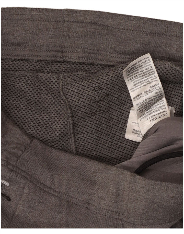 CALVIN KLEIN Calça de treino feminina Joggers UK 12 Viscose cinza médio