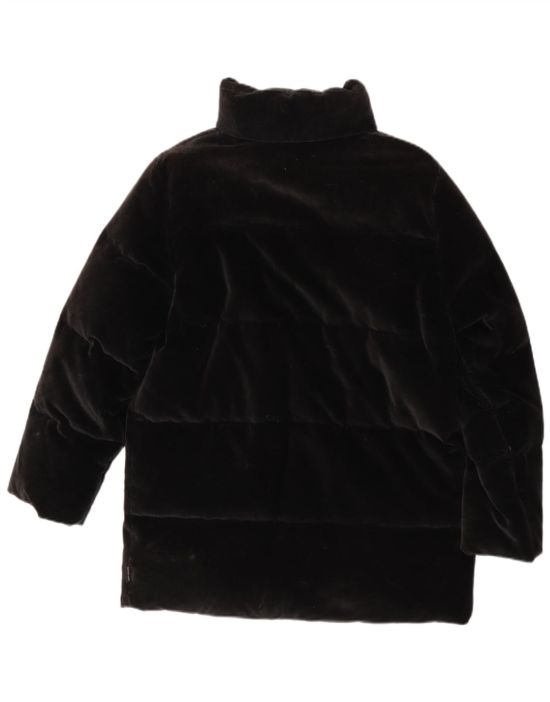 Moncler feminino oversized veludo acolchoado jaqueta tamanho 0 XS algodão preto