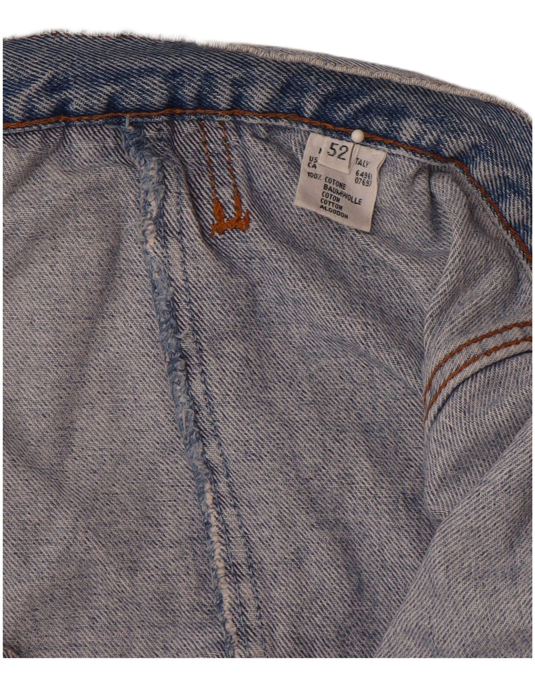 Jaqueta jeans masculina BENETTON IT 52 XL algodão azul