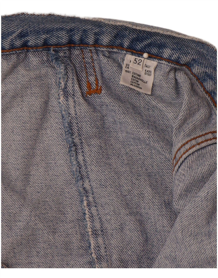 Jaqueta jeans masculina BENETTON IT 52 XL algodão azul