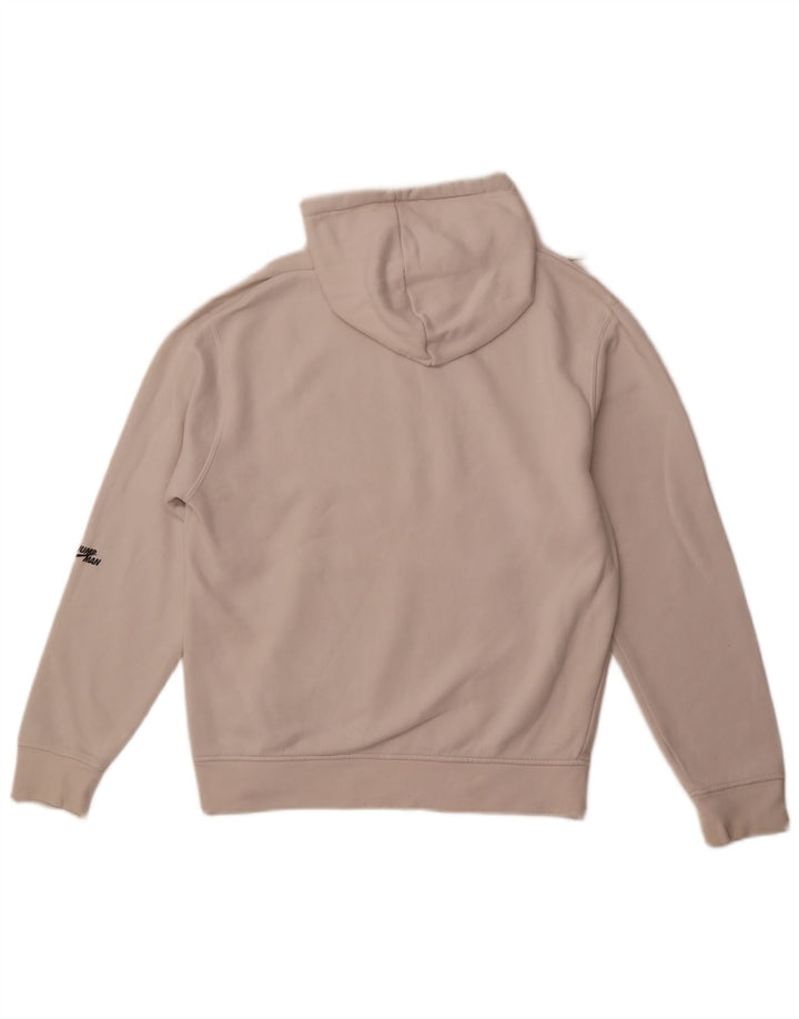 JORDAN masculino solto ajuste gráfico moletom com capuz pequeno algodão branco